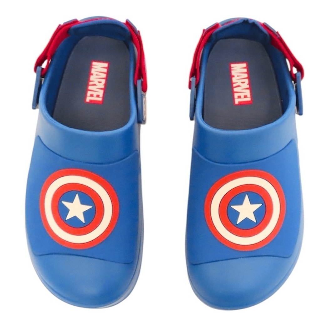 NEW! Marvel Captain America Men's Clog Slides Sandals Size 12 Shoes